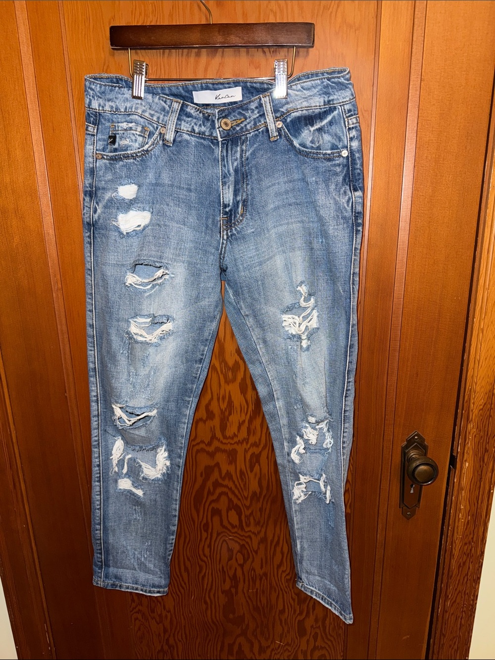 KanCan Distressed Light Blue Boyfriend Jeans
